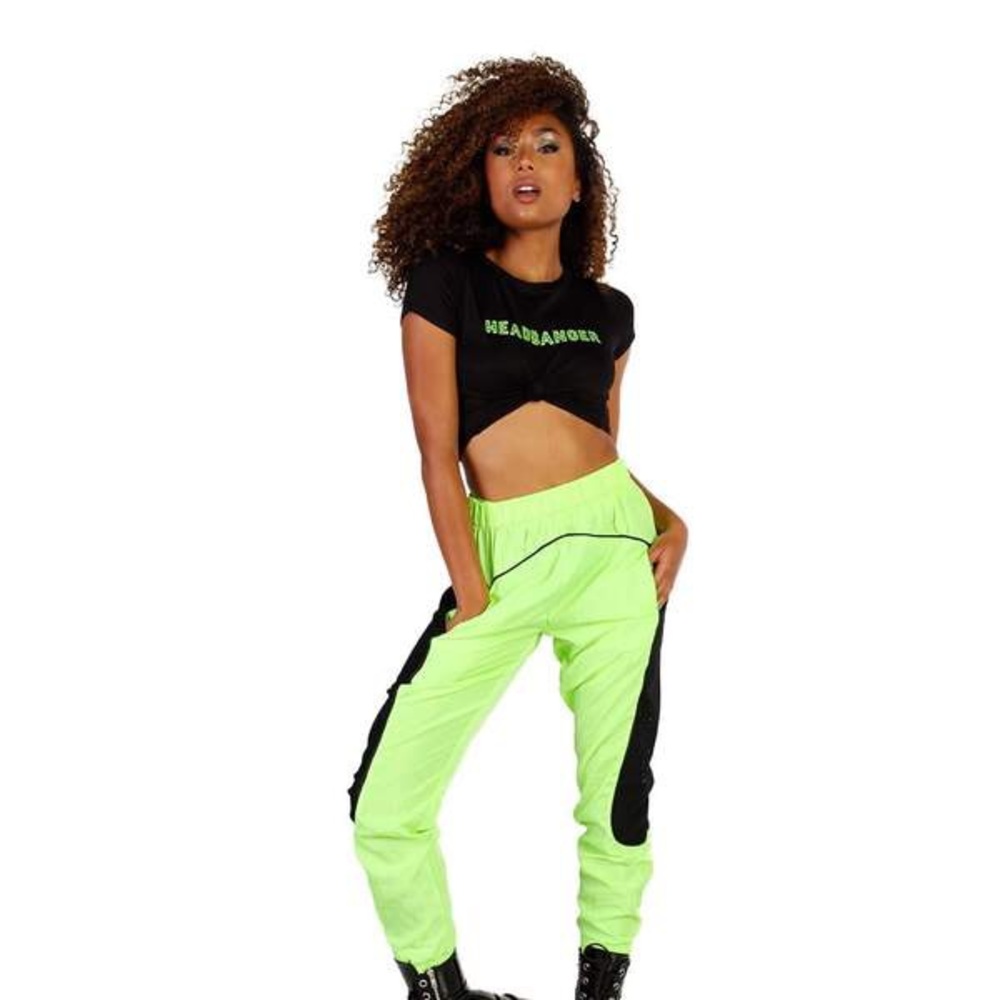 Keep it sleek neon yellow joggers